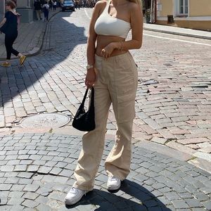 Beige Cargo Pants